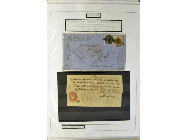 1855/65, hochinteressante Sammlung von 20 Briefen, dabei 8 Briefe mit Frankaturen Mi.-Nr. 4 und 5 von verschiedenen Platten, 