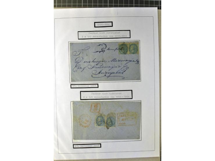 1855/65, hochinteressante Sammlung von 20 Briefen, dabei 8 Briefe mit Frankaturen Mi.-Nr. 4 und 5 von verschiedenen Platten, 