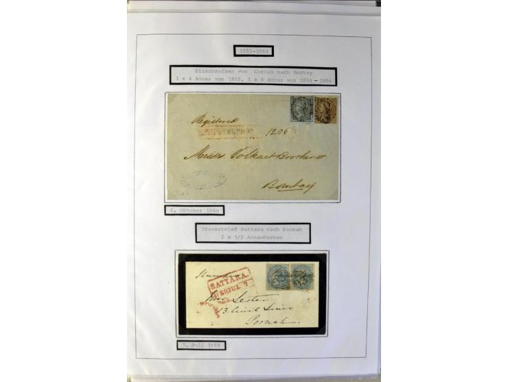 1855/65, hochinteressante Sammlung von 20 Briefen, dabei 8 Briefe mit Frankaturen Mi.-Nr. 4 und 5 von verschiedenen Platten, 