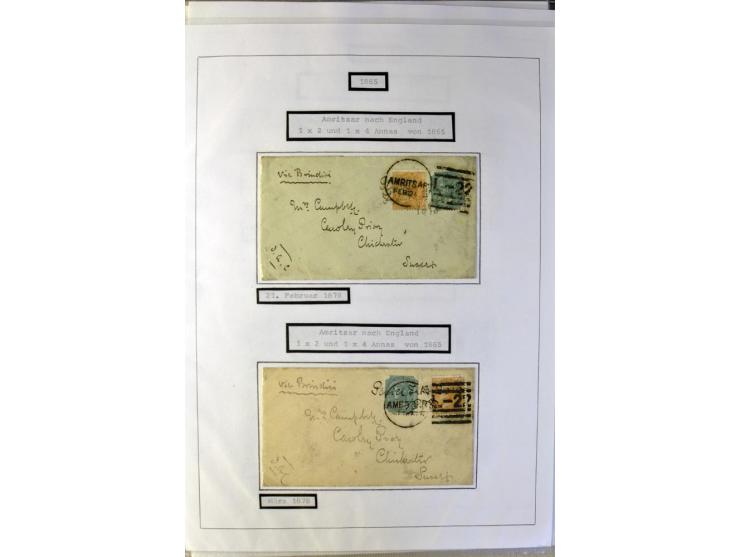 1855/65, hochinteressante Sammlung von 20 Briefen, dabei 8 Briefe mit Frankaturen Mi.-Nr. 4 und 5 von verschiedenen Platten, 