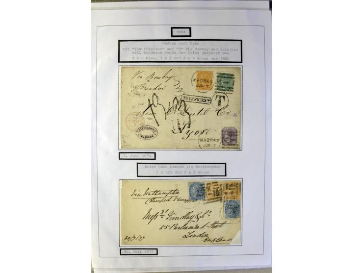 1855/65, hochinteressante Sammlung von 20 Briefen, dabei 8 Briefe mit Frankaturen Mi.-Nr. 4 und 5 von verschiedenen Platten, 