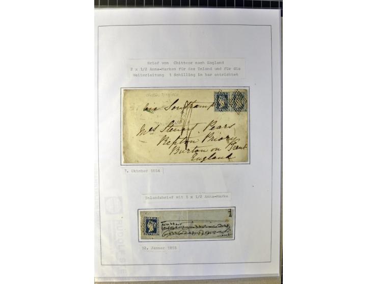 1855/65, hochinteressante Sammlung von 20 Briefen, dabei 8 Briefe mit Frankaturen Mi.-Nr. 4 und 5 von verschiedenen Platten, 