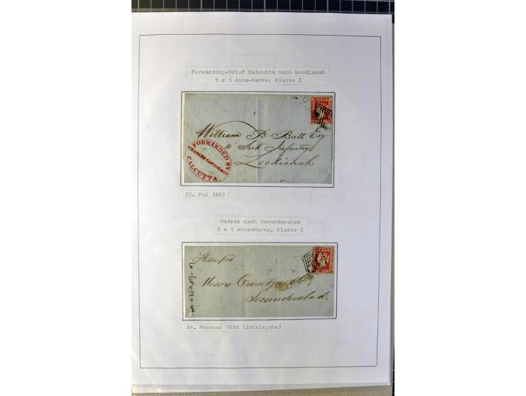 1855/65, hochinteressante Sammlung von 20 Briefen, dabei 8 Briefe mit Frankaturen Mi.-Nr. 4 und 5 von verschiedenen Platten, 