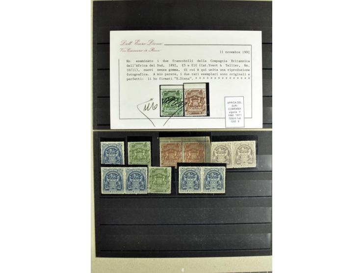 1892/1901, über 250 5£- und 10£-Werte, teils in Einheiten,alle ungebraucht ohne Gummi, teils Atteste Enzo Diena