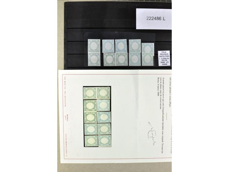 1860/1980 (ca.), postfrische, ungebrauchte und gestempelte Partie mit vielen Abarten, Probedrucken, Briefen mit besseren Stem