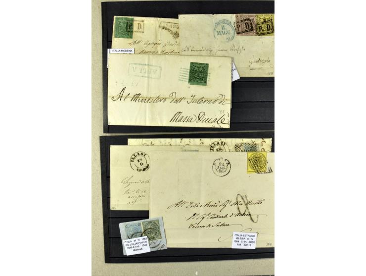 1860/1980 (ca.), postfrische, ungebrauchte und gestempelte Partie mit vielen Abarten, Probedrucken, Briefen mit besseren Stem