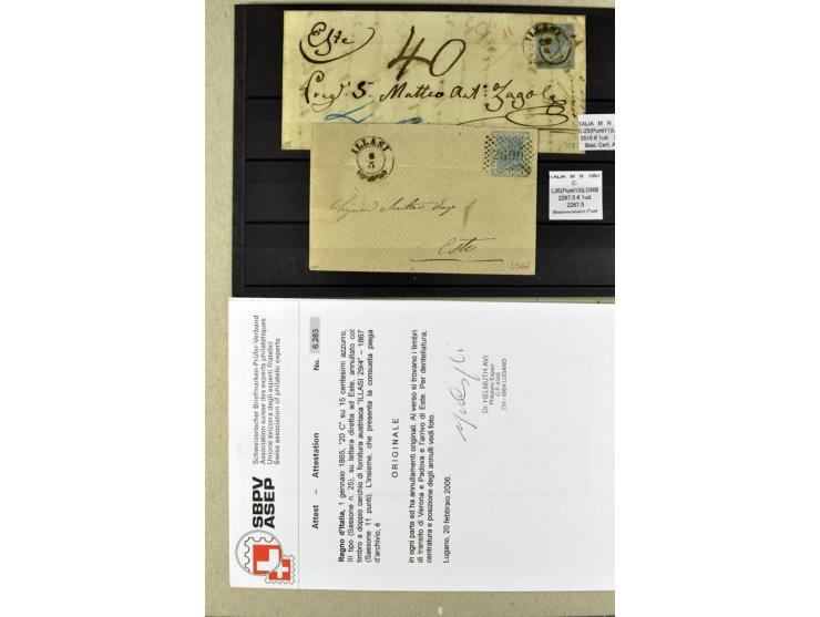 1860/1980 (ca.), postfrische, ungebrauchte und gestempelte Partie mit vielen Abarten, Probedrucken, Briefen mit besseren Stem