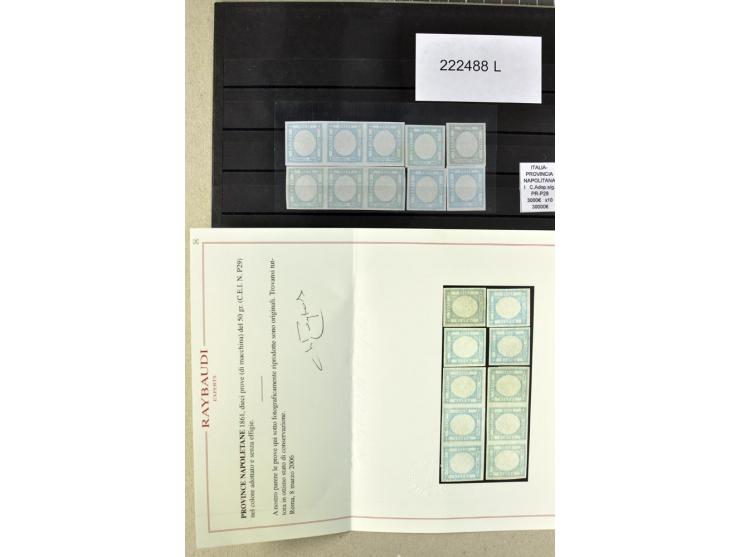 1860/1980 (ca.), postfrische, ungebrauchte und gestempelte Partie mit vielen Abarten, Probedrucken, Briefen mit besseren Stem