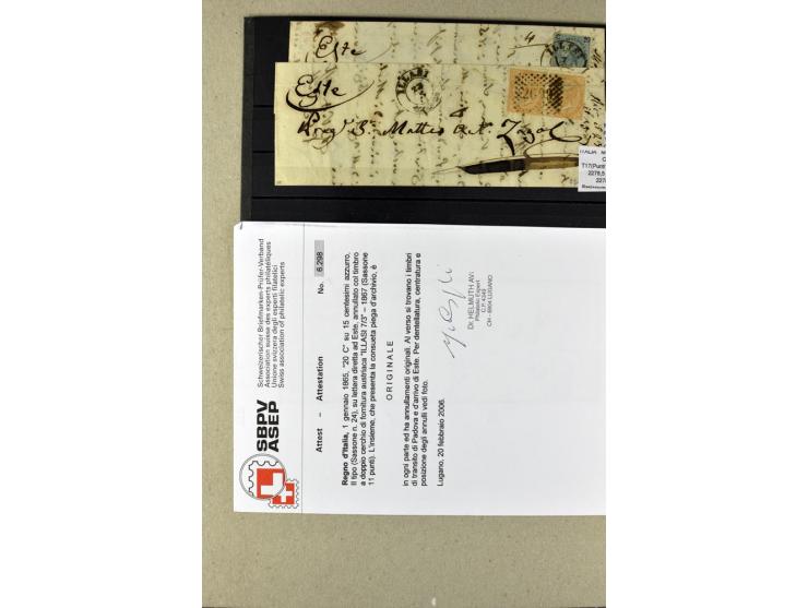 1860/1980 (ca.), postfrische, ungebrauchte und gestempelte Partie mit vielen Abarten, Probedrucken, Briefen mit besseren Stem