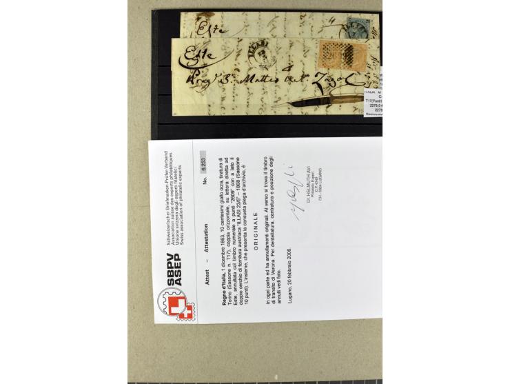1860/1980 (ca.), postfrische, ungebrauchte und gestempelte Partie mit vielen Abarten, Probedrucken, Briefen mit besseren Stem