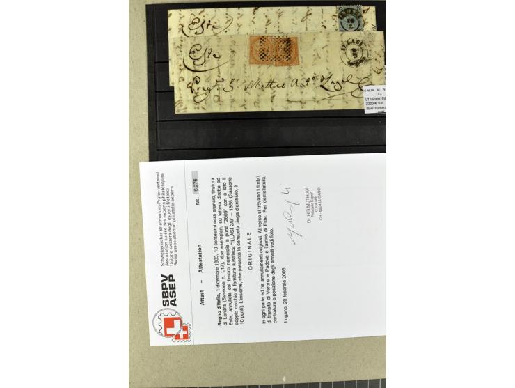 1860/1980 (ca.), postfrische, ungebrauchte und gestempelte Partie mit vielen Abarten, Probedrucken, Briefen mit besseren Stem
