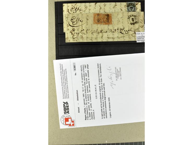1860/1980 (ca.), postfrische, ungebrauchte und gestempelte Partie mit vielen Abarten, Probedrucken, Briefen mit besseren Stem