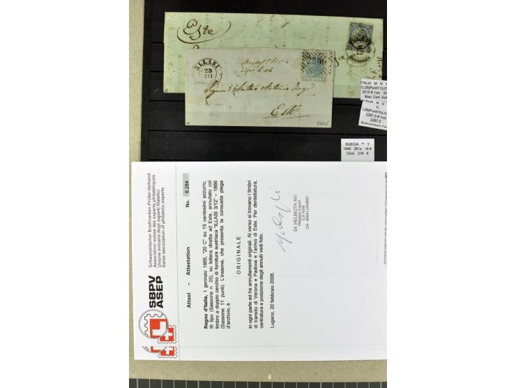 1860/1980 (ca.), postfrische, ungebrauchte und gestempelte Partie mit vielen Abarten, Probedrucken, Briefen mit besseren Stem
