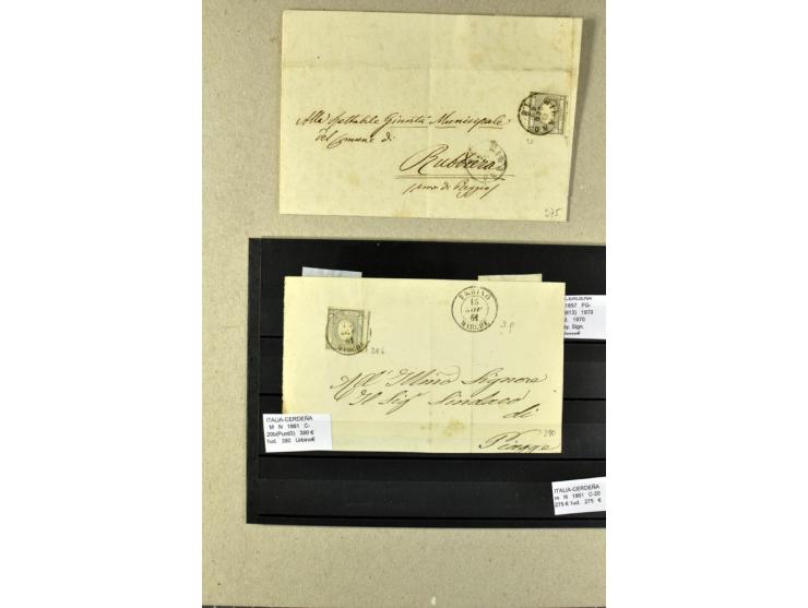 1860/1980 (ca.), postfrische, ungebrauchte und gestempelte Partie mit vielen Abarten, Probedrucken, Briefen mit besseren Stem