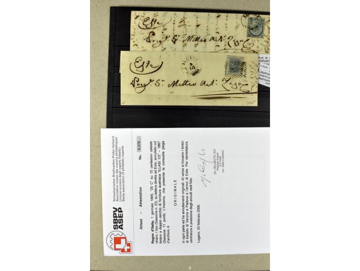 1860/1980 (ca.), postfrische, ungebrauchte und gestempelte Partie mit vielen Abarten, Probedrucken, Briefen mit besseren Stem