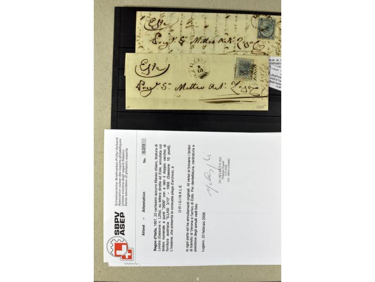 1860/1980 (ca.), postfrische, ungebrauchte und gestempelte Partie mit vielen Abarten, Probedrucken, Briefen mit besseren Stem