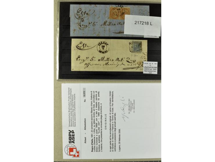 1860/1980 (ca.), postfrische, ungebrauchte und gestempelte Partie mit vielen Abarten, Probedrucken, Briefen mit besseren Stem