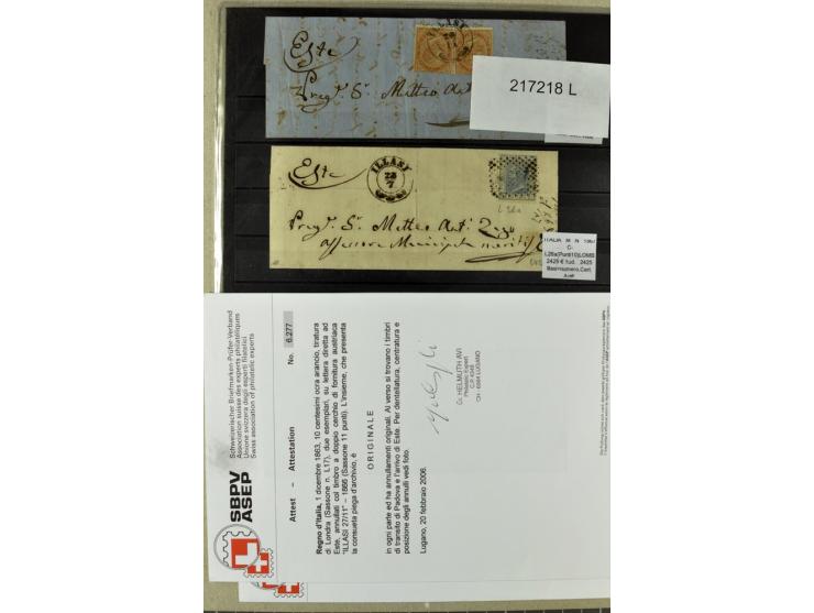1860/1980 (ca.), postfrische, ungebrauchte und gestempelte Partie mit vielen Abarten, Probedrucken, Briefen mit besseren Stem