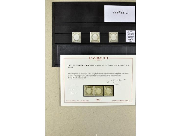 1860/1980 (ca.), postfrische, ungebrauchte und gestempelte Partie mit vielen Abarten, Probedrucken, Briefen mit besseren Stem