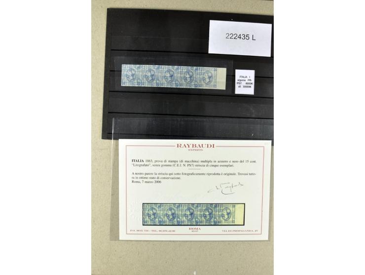 1860/1980 (ca.), postfrische, ungebrauchte und gestempelte Partie mit vielen Abarten, Probedrucken, Briefen mit besseren Stem