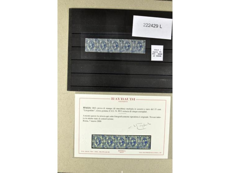 1860/1980 (ca.), postfrische, ungebrauchte und gestempelte Partie mit vielen Abarten, Probedrucken, Briefen mit besseren Stem