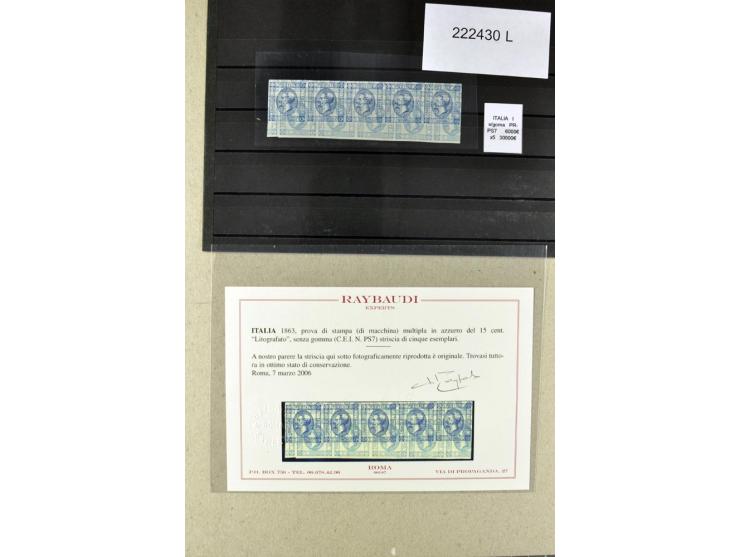 1860/1980 (ca.), postfrische, ungebrauchte und gestempelte Partie mit vielen Abarten, Probedrucken, Briefen mit besseren Stem