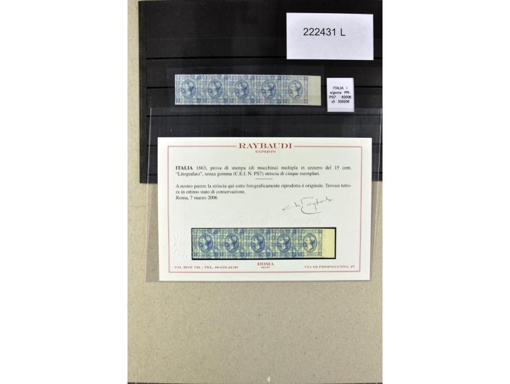 1860/1980 (ca.), postfrische, ungebrauchte und gestempelte Partie mit vielen Abarten, Probedrucken, Briefen mit besseren Stem