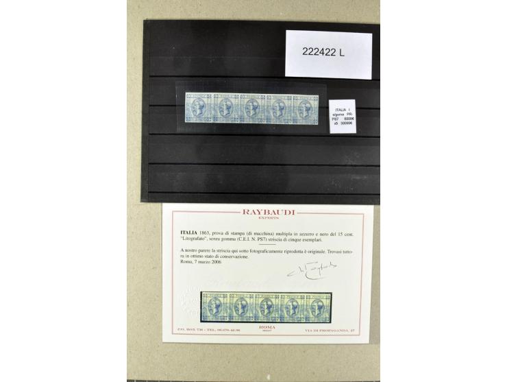 1860/1980 (ca.), postfrische, ungebrauchte und gestempelte Partie mit vielen Abarten, Probedrucken, Briefen mit besseren Stem