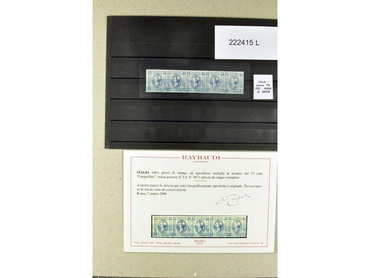 1860/1980 (ca.), postfrische, ungebrauchte und gestempelte Partie mit vielen Abarten, Probedrucken, Briefen mit besseren Stem