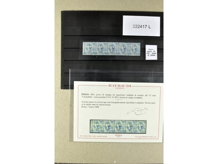1860/1980 (ca.), postfrische, ungebrauchte und gestempelte Partie mit vielen Abarten, Probedrucken, Briefen mit besseren Stem