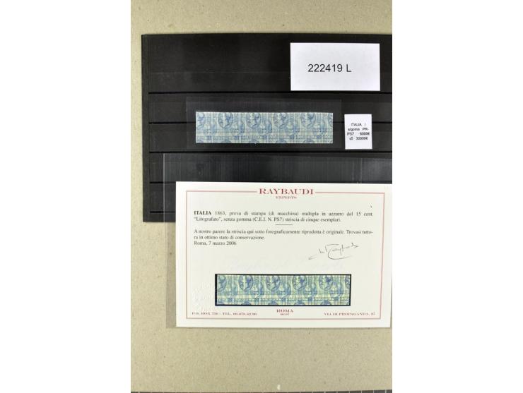 1860/1980 (ca.), postfrische, ungebrauchte und gestempelte Partie mit vielen Abarten, Probedrucken, Briefen mit besseren Stem