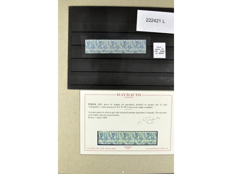 1860/1980 (ca.), postfrische, ungebrauchte und gestempelte Partie mit vielen Abarten, Probedrucken, Briefen mit besseren Stem