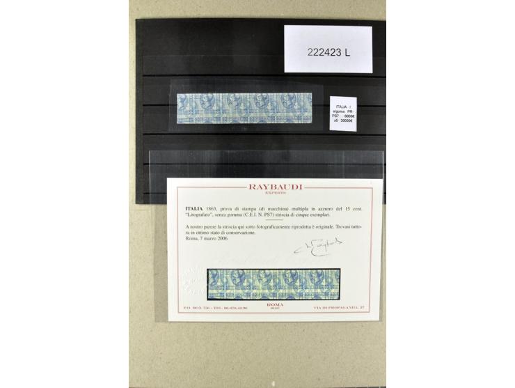 1860/1980 (ca.), postfrische, ungebrauchte und gestempelte Partie mit vielen Abarten, Probedrucken, Briefen mit besseren Stem
