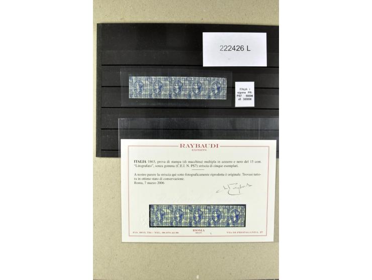 1860/1980 (ca.), postfrische, ungebrauchte und gestempelte Partie mit vielen Abarten, Probedrucken, Briefen mit besseren Stem