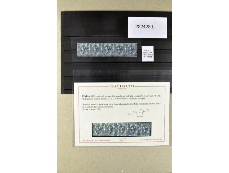 1860/1980 (ca.), postfrische, ungebrauchte und gestempelte Partie mit vielen Abarten, Probedrucken, Briefen mit besseren Stem