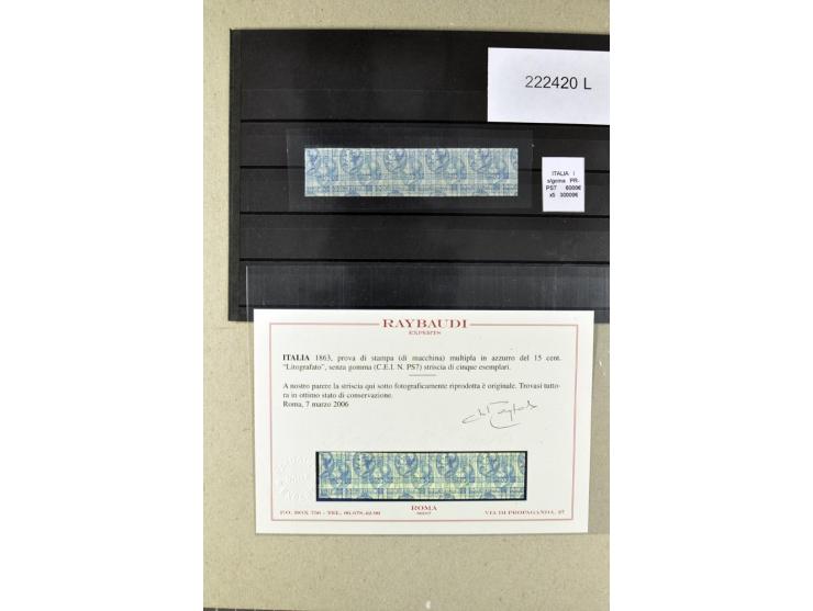 1860/1980 (ca.), postfrische, ungebrauchte und gestempelte Partie mit vielen Abarten, Probedrucken, Briefen mit besseren Stem