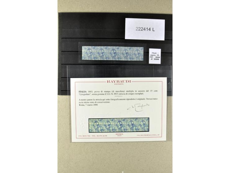 1860/1980 (ca.), postfrische, ungebrauchte und gestempelte Partie mit vielen Abarten, Probedrucken, Briefen mit besseren Stem