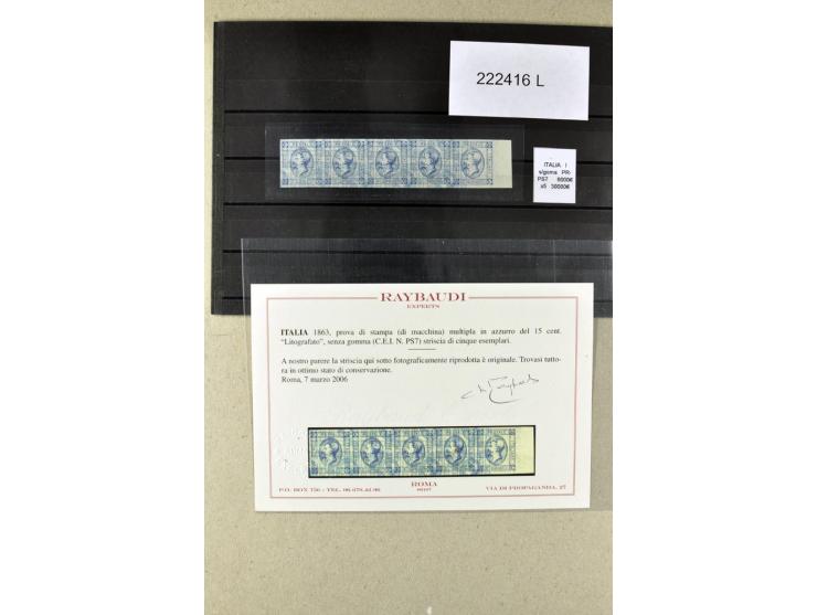 1860/1980 (ca.), postfrische, ungebrauchte und gestempelte Partie mit vielen Abarten, Probedrucken, Briefen mit besseren Stem
