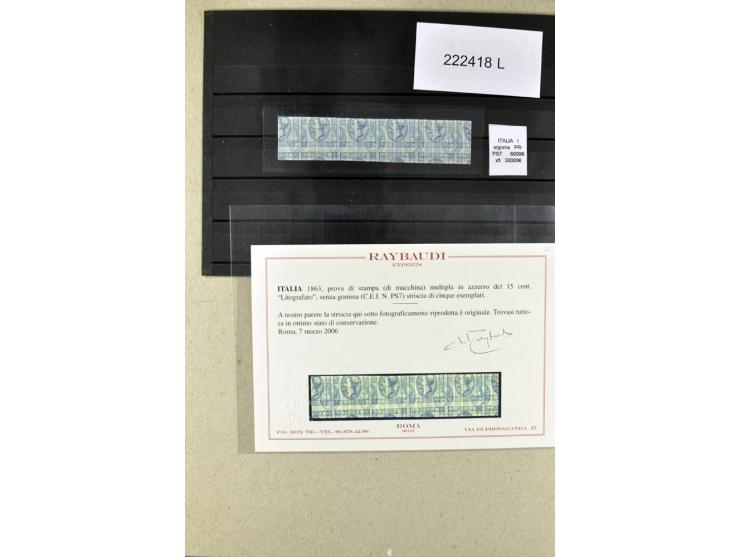 1860/1980 (ca.), postfrische, ungebrauchte und gestempelte Partie mit vielen Abarten, Probedrucken, Briefen mit besseren Stem