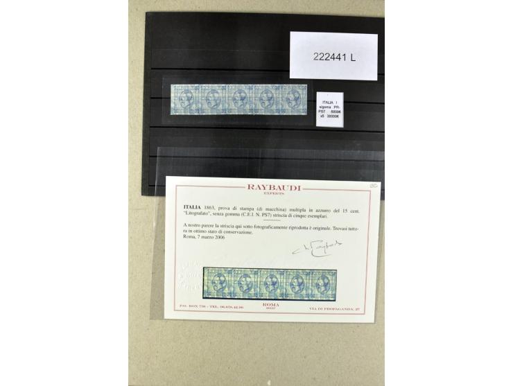 1860/1980 (ca.), postfrische, ungebrauchte und gestempelte Partie mit vielen Abarten, Probedrucken, Briefen mit besseren Stem