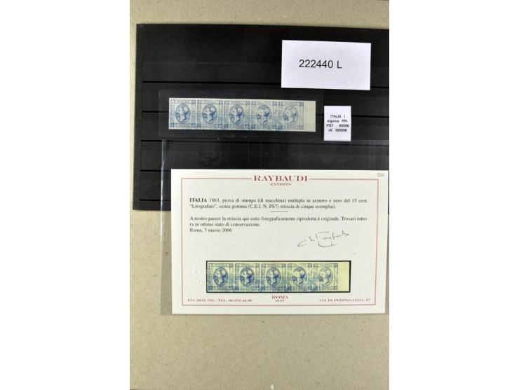 1860/1980 (ca.), postfrische, ungebrauchte und gestempelte Partie mit vielen Abarten, Probedrucken, Briefen mit besseren Stem