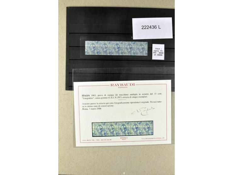1860/1980 (ca.), postfrische, ungebrauchte und gestempelte Partie mit vielen Abarten, Probedrucken, Briefen mit besseren Stem
