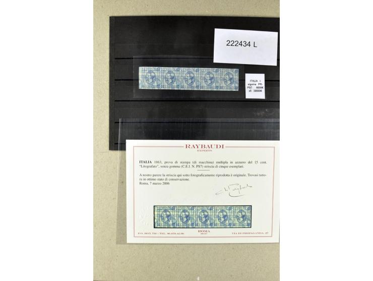 1860/1980 (ca.), postfrische, ungebrauchte und gestempelte Partie mit vielen Abarten, Probedrucken, Briefen mit besseren Stem