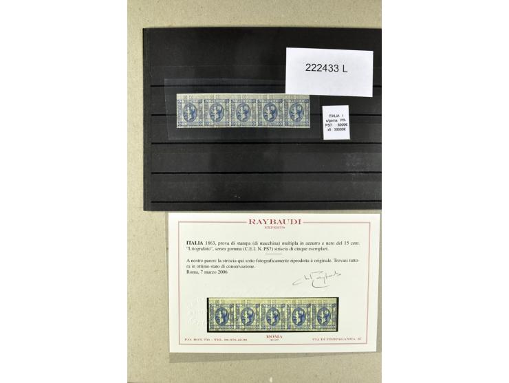 1860/1980 (ca.), postfrische, ungebrauchte und gestempelte Partie mit vielen Abarten, Probedrucken, Briefen mit besseren Stem