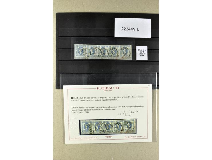 1860/1980 (ca.), postfrische, ungebrauchte und gestempelte Partie mit vielen Abarten, Probedrucken, Briefen mit besseren Stem