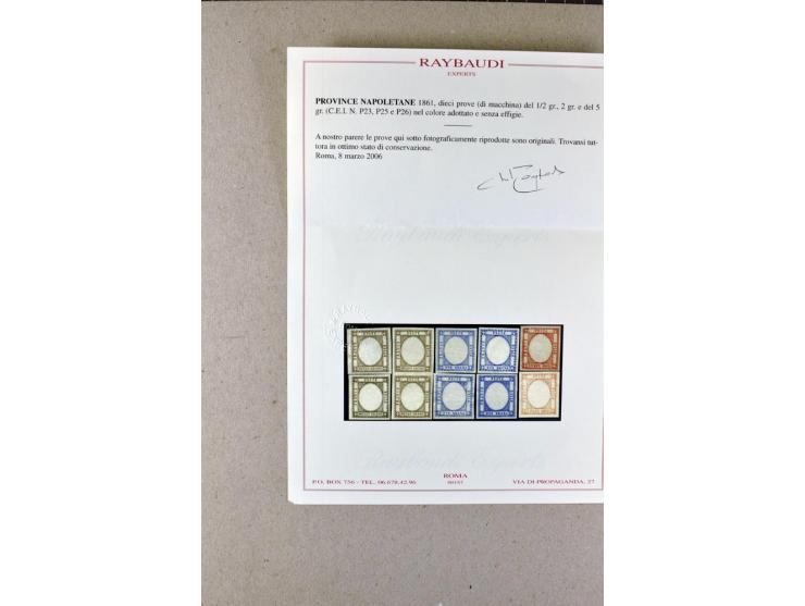 1860/1980 (ca.), postfrische, ungebrauchte und gestempelte Partie mit vielen Abarten, Probedrucken, Briefen mit besseren Stem
