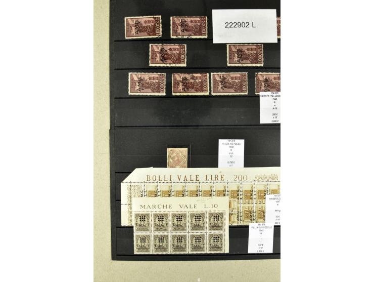 1860/1980 (ca.), postfrische, ungebrauchte und gestempelte Partie mit vielen Abarten, Probedrucken, Briefen mit besseren Stem