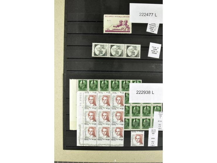 1860/1980 (ca.), postfrische, ungebrauchte und gestempelte Partie mit vielen Abarten, Probedrucken, Briefen mit besseren Stem