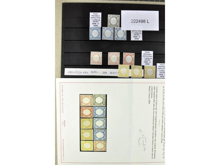 1860/1980 (ca.), postfrische, ungebrauchte und gestempelte Partie mit vielen Abarten, Probedrucken, Briefen mit besseren Stem