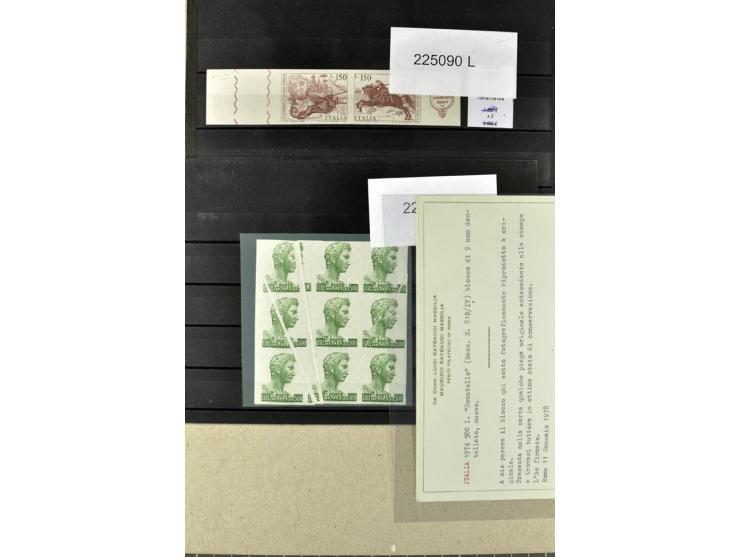 1860/1980 (ca.), postfrische, ungebrauchte und gestempelte Partie mit vielen Abarten, Probedrucken, Briefen mit besseren Stem